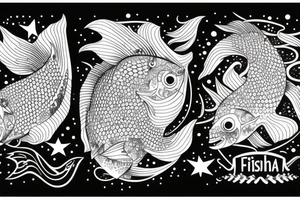 "Bara döda fiskar följer strömmen" with fish tattoo idea