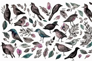 In type writer front quote "A fronte praecipitium a tergo lupi" surrounded by 
birds tattoo idea