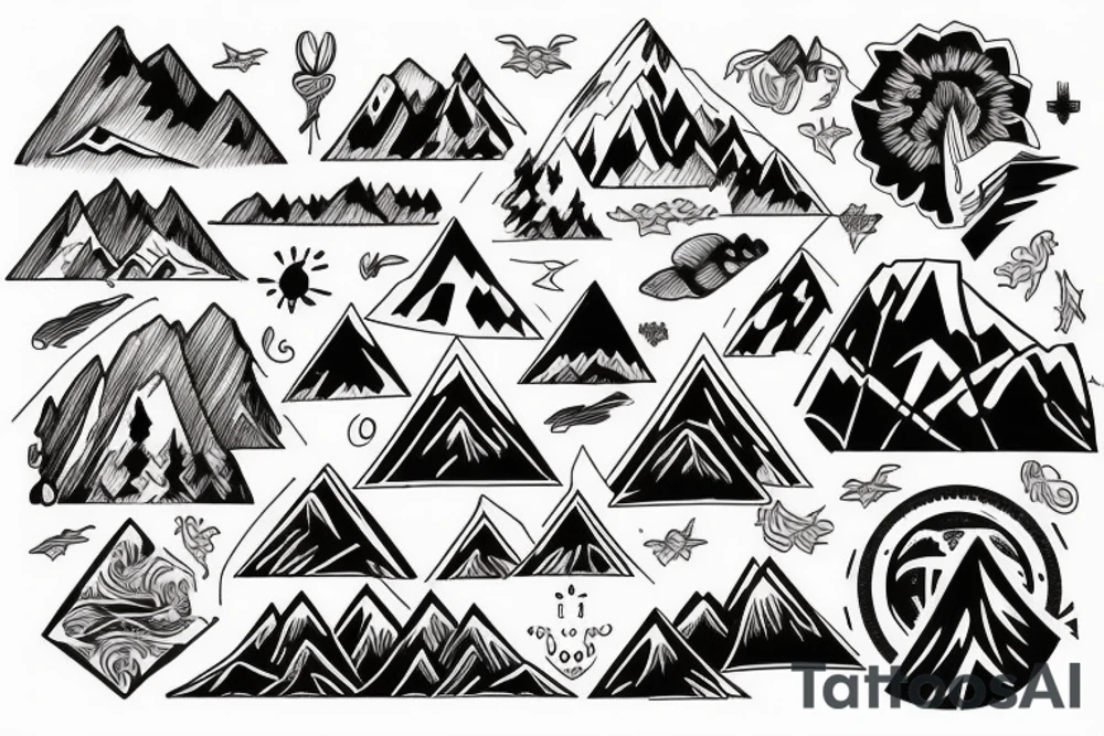 Mountains tattoo idea