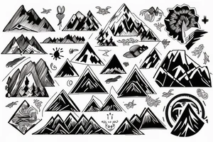 Mountains tattoo idea