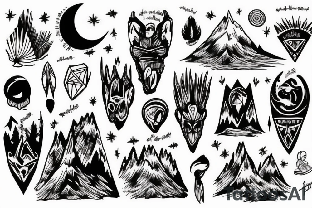Mountains tattoo idea
