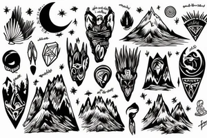 Mountains tattoo idea