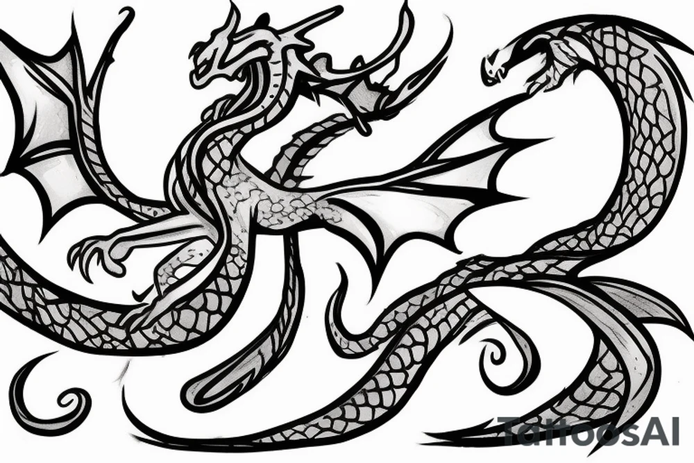 Small Cute Dragon tattoo idea
