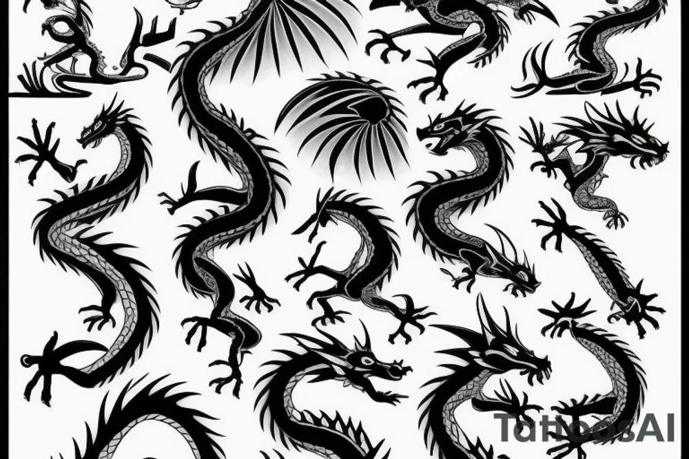 Small Cute Dragon tattoo idea