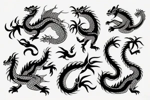 Small Cute Chubby Dragon tattoo idea