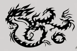 Small Cute Chubby Dragon tattoo idea