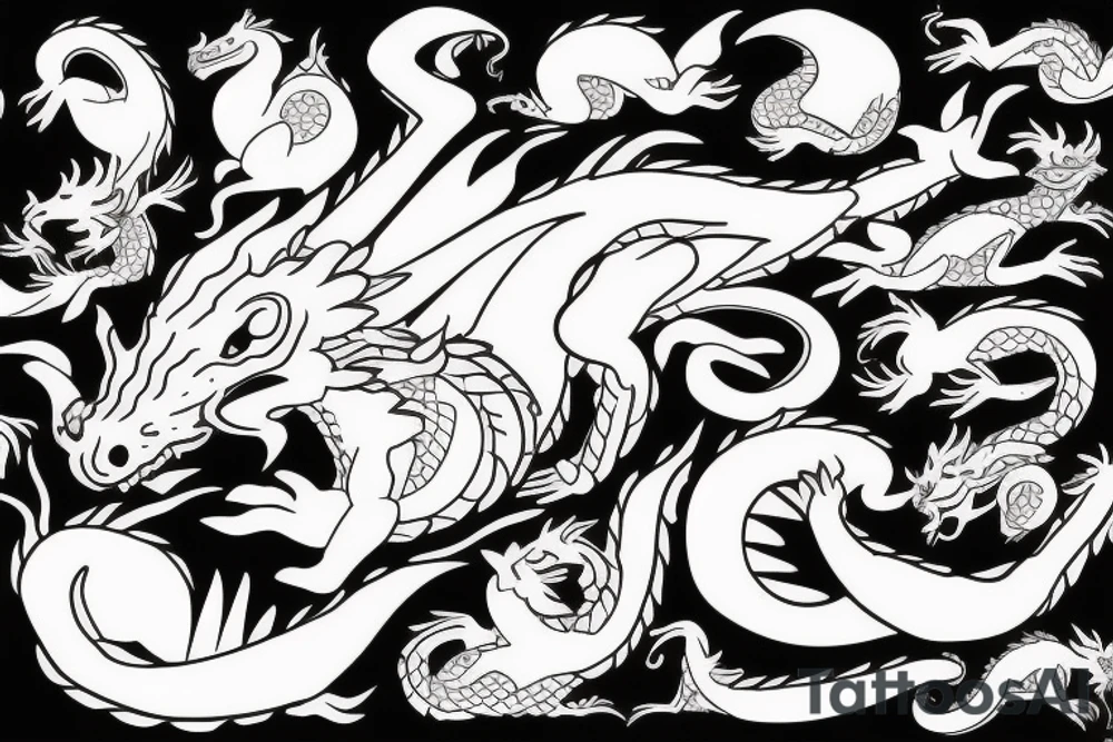 Small Cute Chubby Dragon tattoo idea