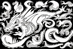 Small Cute Chubby Dragon tattoo idea