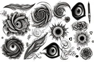 Eyes fibonacci tattoo idea