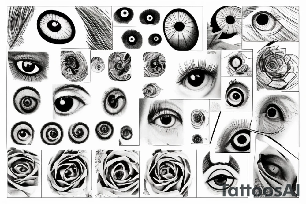 Eyes fibonacci tattoo idea