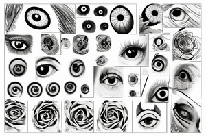 Eyes fibonacci tattoo idea