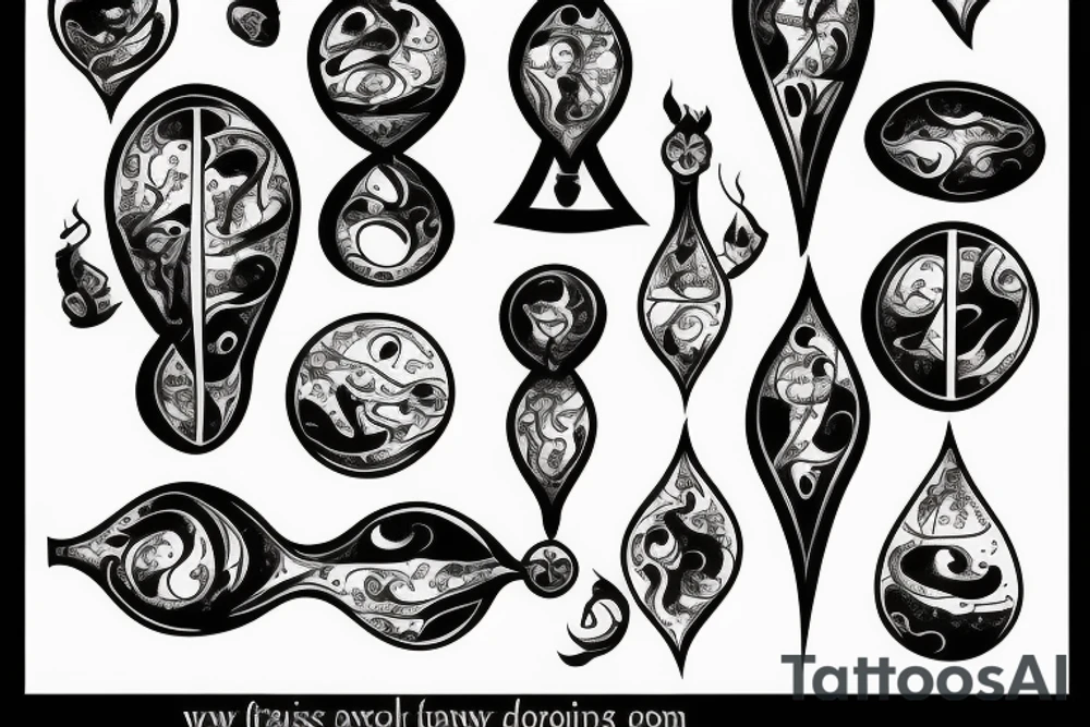 hourglass full of blood tattoo idea