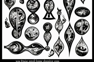hourglass full of blood tattoo idea