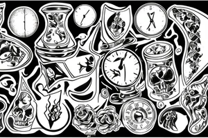 hourglass full of blood tattoo idea