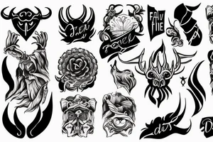 When you are favoured by the god you are also favoured by the devil tattoo idea