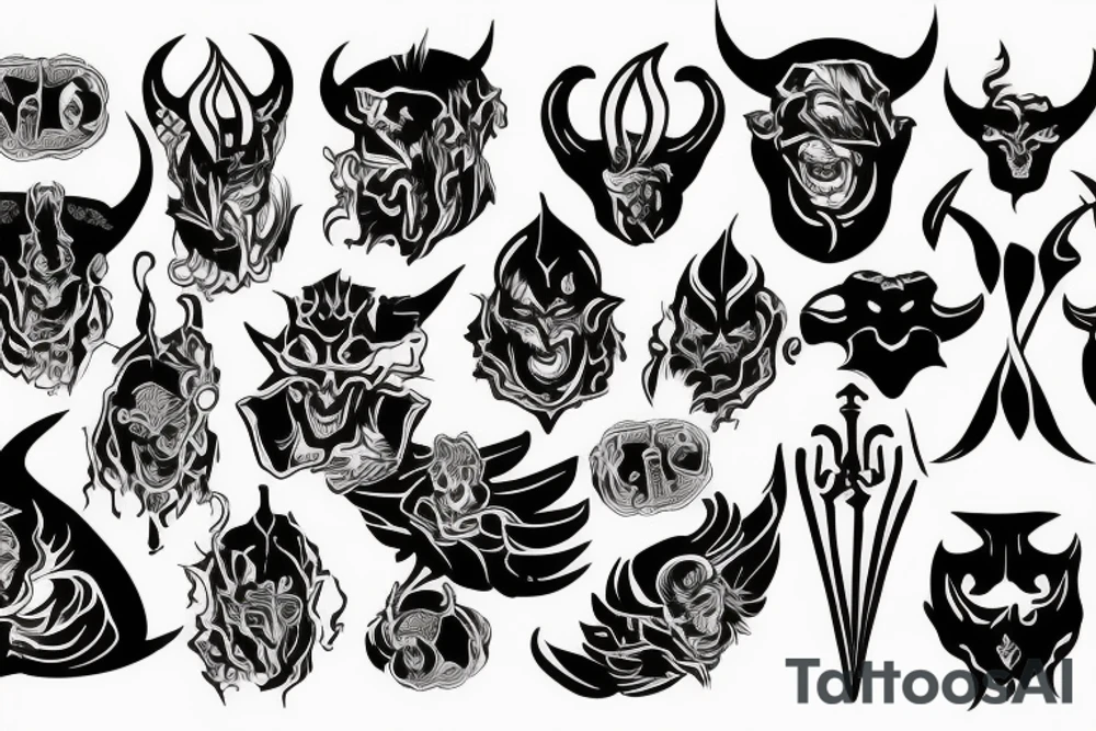 When you are favoured by the god you are also favoured by the devil tattoo idea