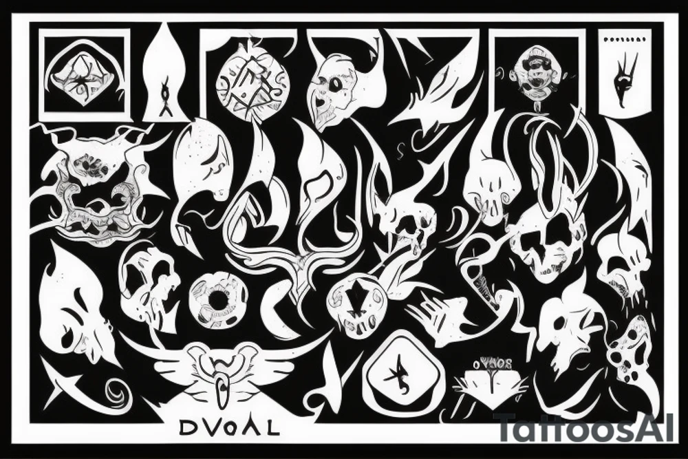 When you are favoured by the god you are also favoured by the devil tattoo idea