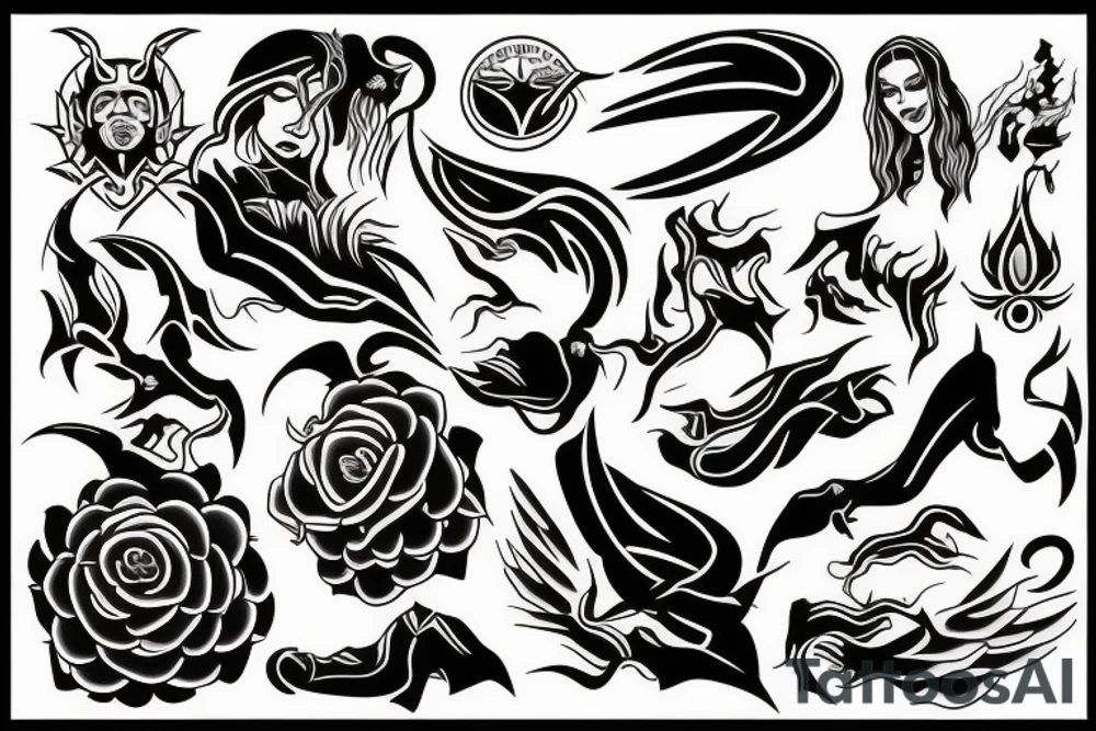 favoured by the god are also favoured by the devil tattoo idea