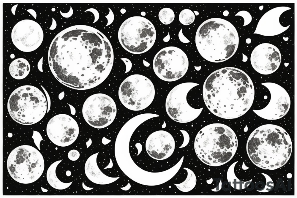 moon phases tattoo idea