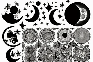 moon phases tattoo idea