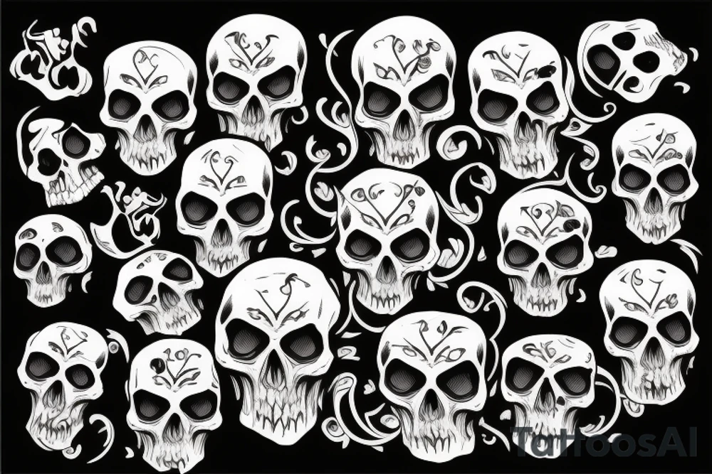 Skull tattoo idea