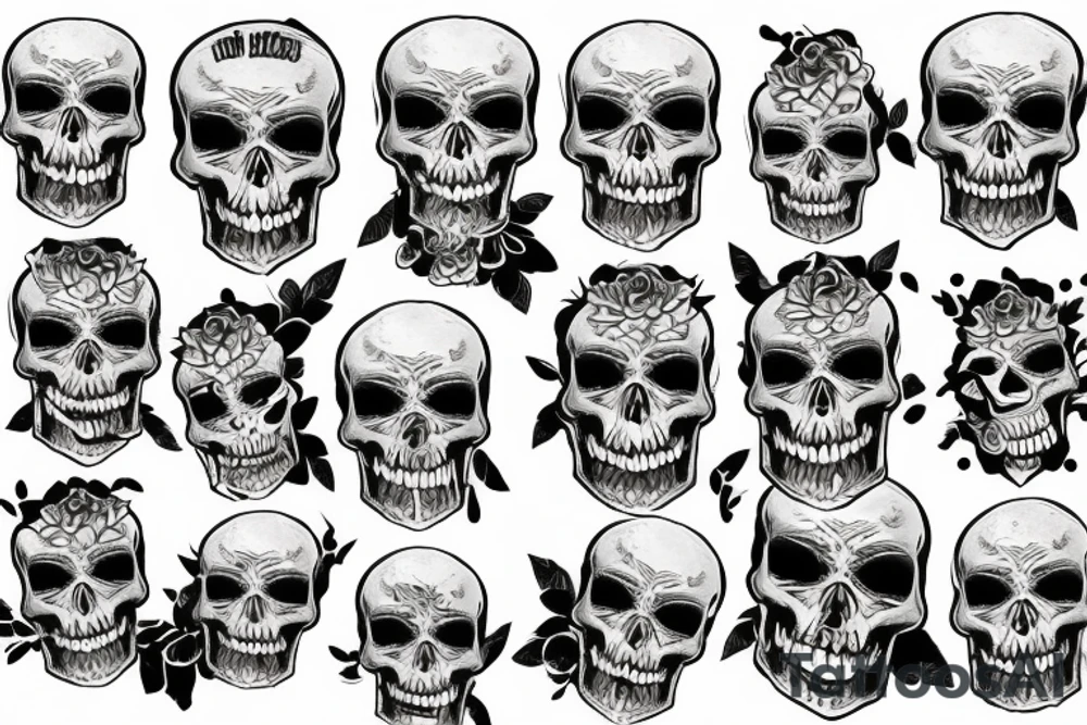skull grin one tattoo tattoo idea