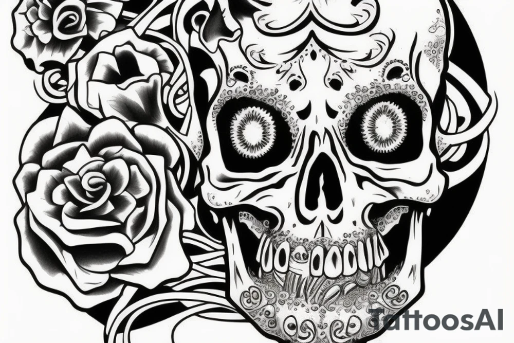 skull grin one tattoo tattoo idea