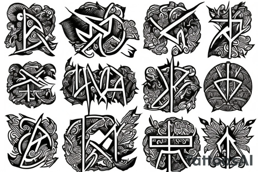 creative warrior tattoo as 'i' as a semi colon and a cross tattoo idea