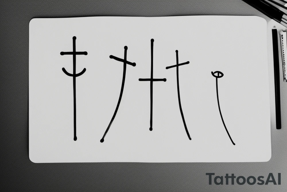 semi colon with a simple cross tattoo idea