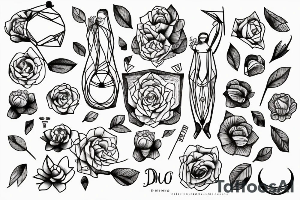 philosophical and musing, with feminine lines "non ducor, duco" in quotes tattoo idea