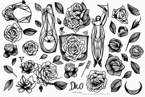 philosophical and musing, with feminine lines "non ducor, duco" in quotes tattoo idea