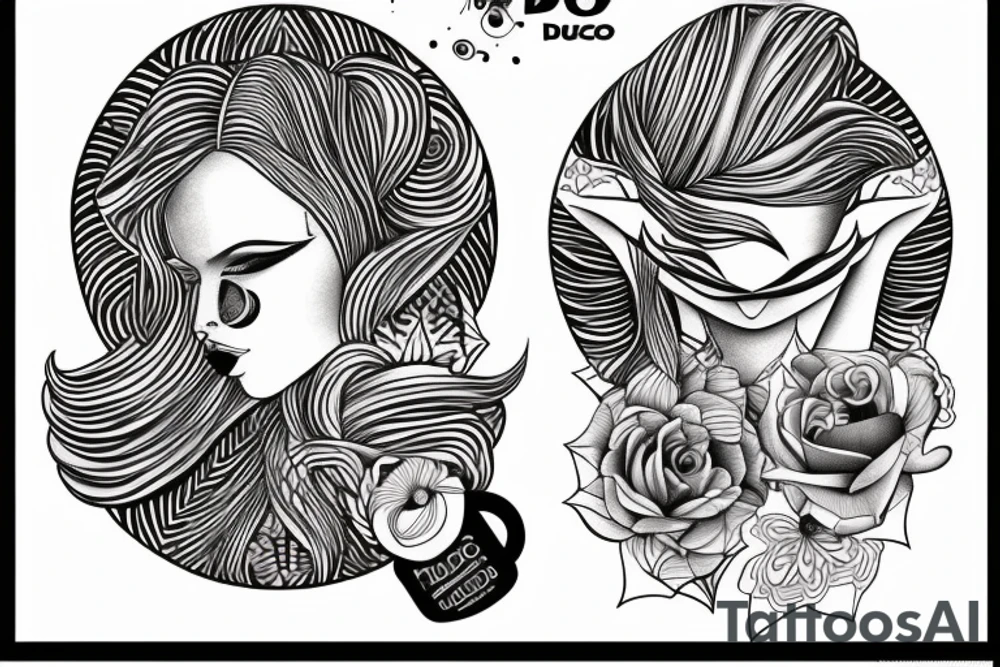 philosophical and musing, with feminine lines "non ducor, duco" in quotes tattoo idea