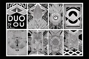 philosophical and musing, with feminine lines "non ducor, duco" in quotes tattoo idea