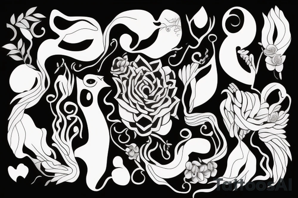 philosophical and musing, with feminine lines "non ducor, duco" in quotes tattoo idea