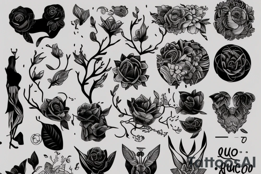 philosophical and musing, with feminine lines "non ducor, duco" in quotes tattoo idea