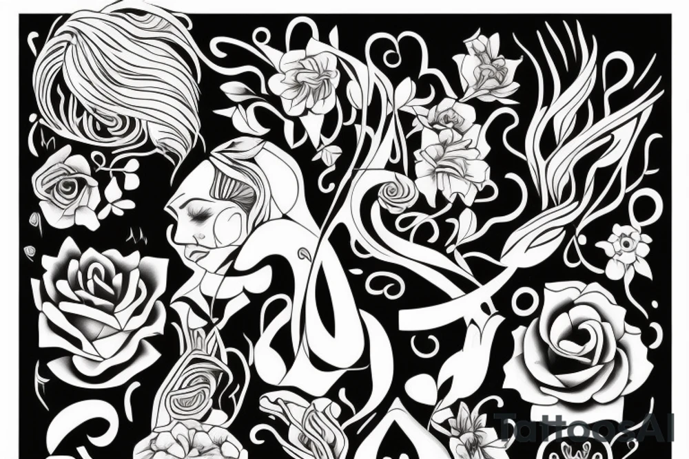 philosophical and musing, with feminine lines "non ducor, duco" in quotes tattoo idea
