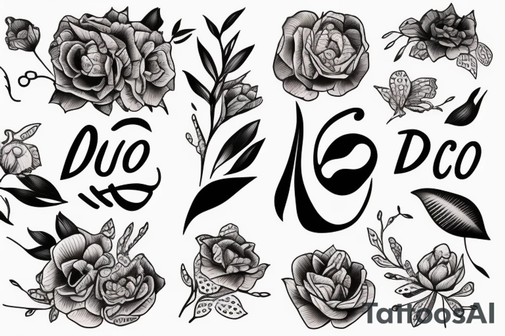 philosophical and musing, with feminine lines "non ducor, duco" in quotes tattoo idea