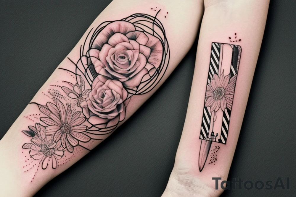 philosophical and musing, with feminine lines "non ducor, duco" in quotes tattoo idea