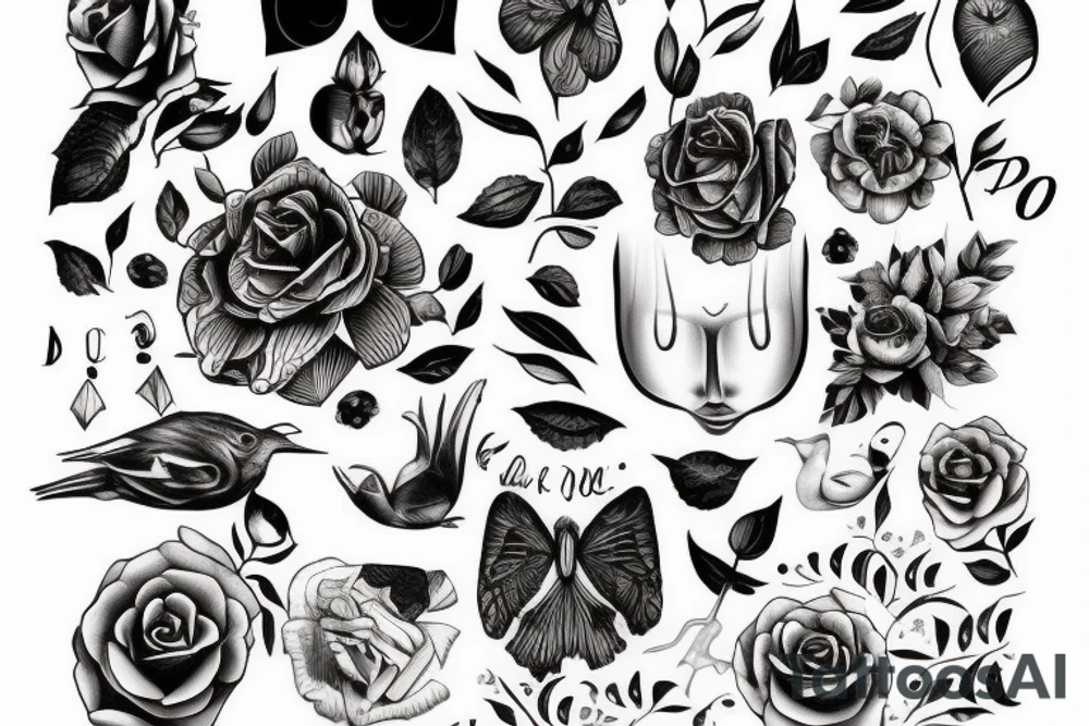philosophical and musing, with feminine lines "non ducor, duco" in quotes tattoo idea