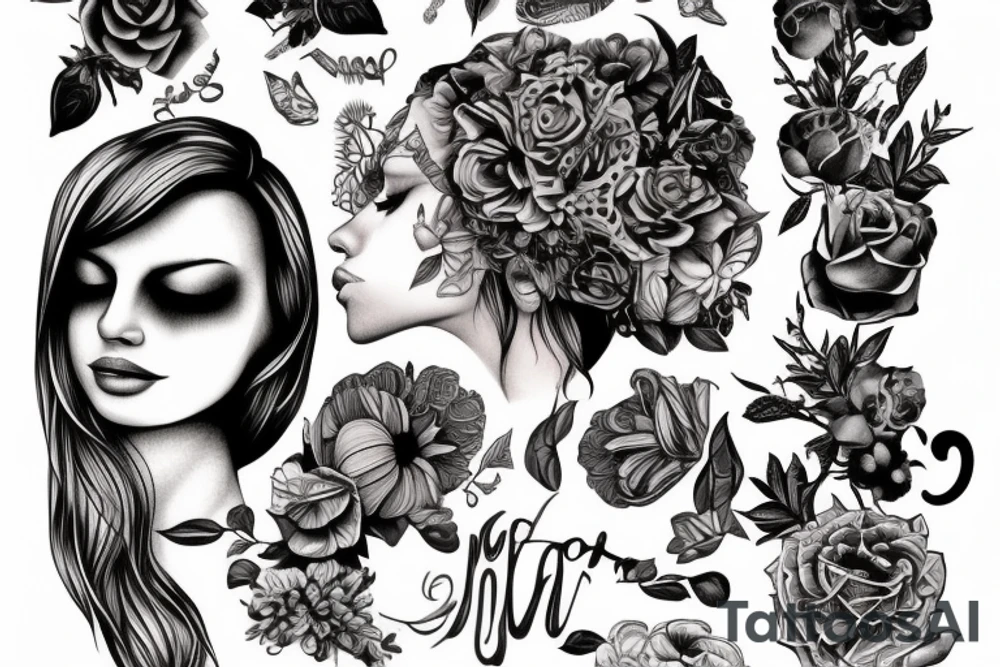 philosophical and musing, with feminine lines "non ducor, duco" in quotes tattoo idea