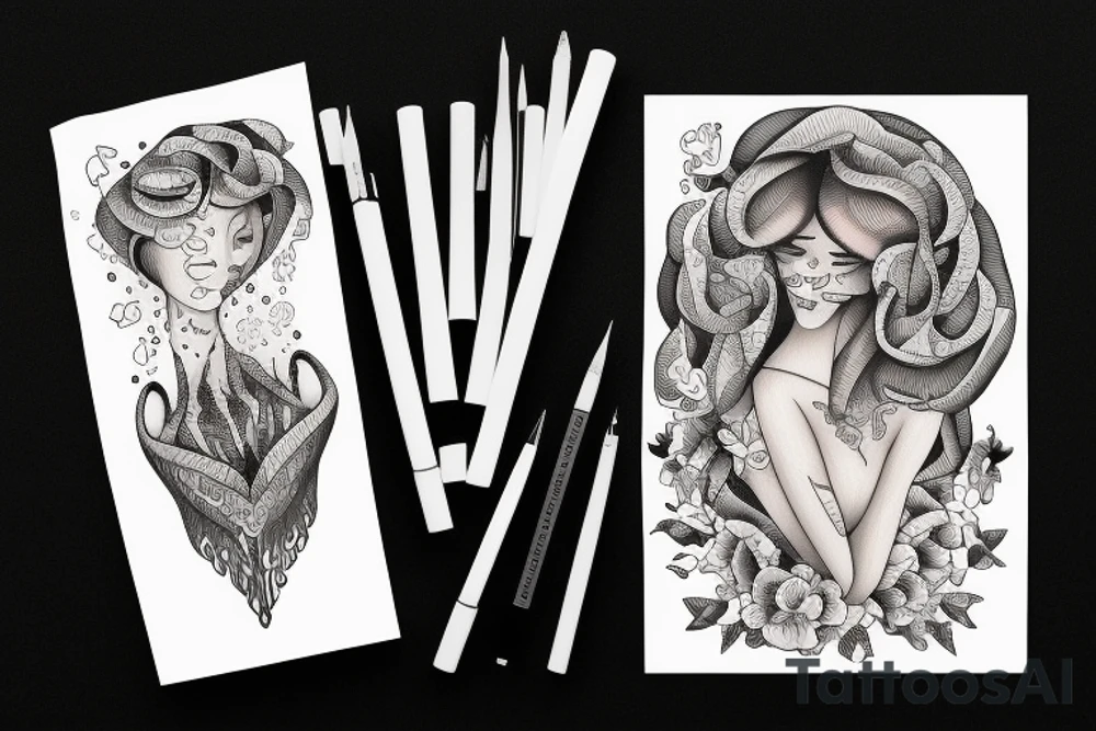 philosophical and musing, with feminine lines "non ducor, duco" in quotes tattoo idea