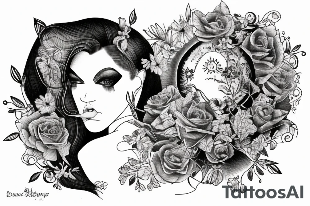 philosophical and musing, with feminine lines "non ducor, duco" in quotes tattoo idea