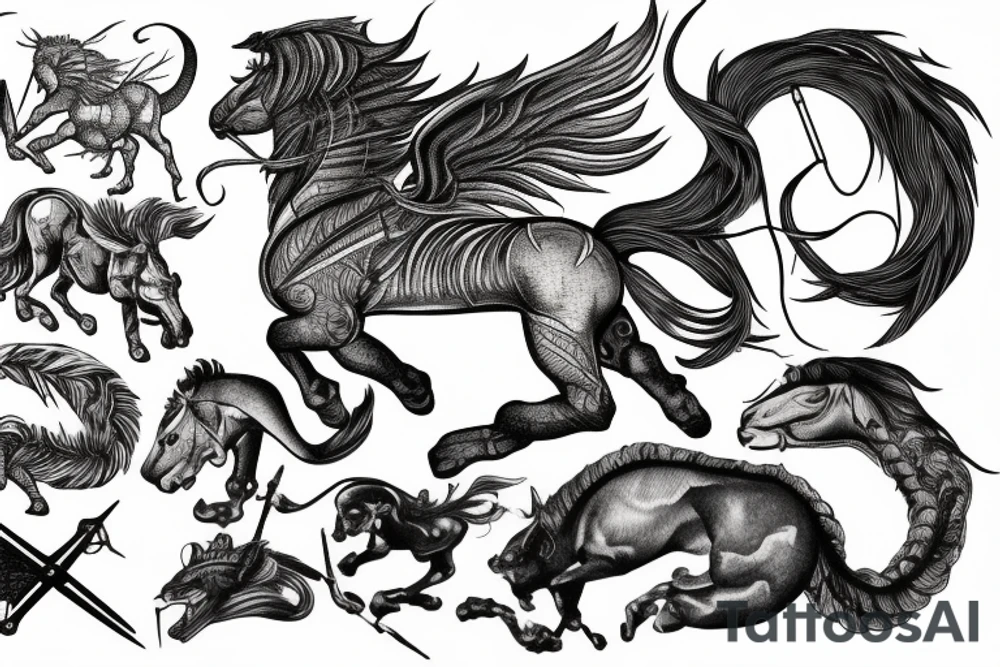 Bellerophon and the Chimera tattoo idea