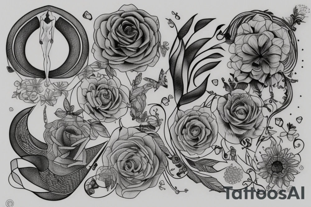 philosophical and musing, with feminine lines "non ducor, duco" in quotes tattoo idea