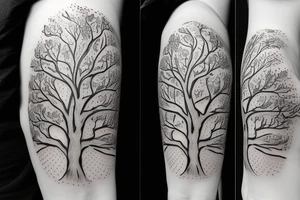 oak tree with "non ducor, duco" in quotes tattoo idea