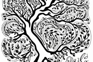 oak tree with "non ducor, duco" in quotes tattoo idea
