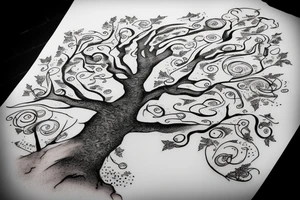 oak tree with "non ducor, duco" in quotes tattoo idea