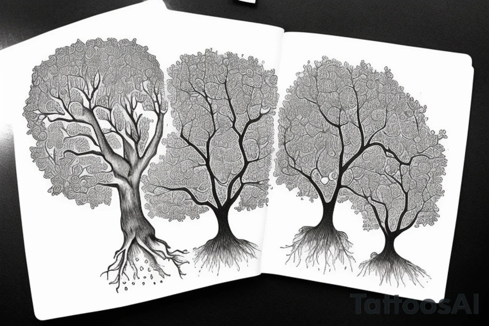 oak tree with "non ducor, duco" in quotes tattoo idea