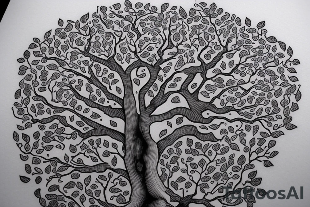 oak tree with "non ducor, duco" in quotes tattoo idea