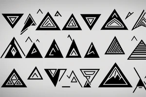 Mountains triangles tattoo idea